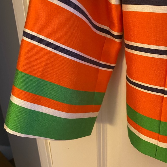 Kate Spade 4 silk striped swing blazer - Picture 2 of 5